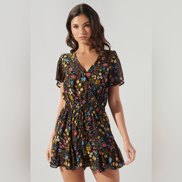 Sugarlips Pants - NWT Midnight Countryside Babygirl Romper Black Floral Women’s Jumpsuit Black